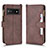 Leather Case Stands Flip Cover Holder BY2 for Google Pixel 6a 5G Brown