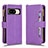Leather Case Stands Flip Cover Holder BY2 for Google Pixel 8 5G Purple