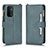 Leather Case Stands Flip Cover Holder BY2 for Oppo A74 5G Green