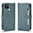 Leather Case Stands Flip Cover Holder BY2 for Realme C21Y Green