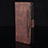 Leather Case Stands Flip Cover Holder BY2 for Realme C25S Brown