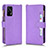 Leather Case Stands Flip Cover Holder BY2 for Realme GT 5G Purple