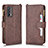 Leather Case Stands Flip Cover Holder BY2 for Realme GT Master 5G Brown