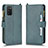 Leather Case Stands Flip Cover Holder BY2 for Samsung Galaxy A02s Green