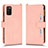 Leather Case Stands Flip Cover Holder BY2 for Samsung Galaxy A02s Rose Gold