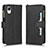 Leather Case Stands Flip Cover Holder BY2 for Samsung Galaxy A23 5G SC-56C Black