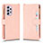 Leather Case Stands Flip Cover Holder BY2 for Samsung Galaxy A53 5G Rose Gold