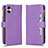 Leather Case Stands Flip Cover Holder BY2 for Samsung Galaxy M04 Purple