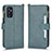 Leather Case Stands Flip Cover Holder BY2 for Samsung Galaxy M52 5G Green