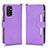 Leather Case Stands Flip Cover Holder BY2 for Samsung Galaxy M52 5G Purple