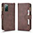 Leather Case Stands Flip Cover Holder BY2 for Samsung Galaxy S20 FE (2022) 5G Brown