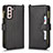 Leather Case Stands Flip Cover Holder BY2 for Samsung Galaxy S24 5G Black