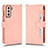 Leather Case Stands Flip Cover Holder BY2 for Samsung Galaxy S24 5G Rose Gold