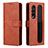 Leather Case Stands Flip Cover Holder BY2 for Samsung Galaxy Z Fold3 5G