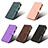 Leather Case Stands Flip Cover Holder BY2 for Sharp Aquos R8 Pro