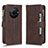 Leather Case Stands Flip Cover Holder BY2 for Sharp Aquos R8 Pro