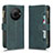 Leather Case Stands Flip Cover Holder BY2 for Sharp Aquos R8 Pro Green