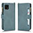 Leather Case Stands Flip Cover Holder BY2 for Sharp Aquos Sense6 Green