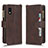 Leather Case Stands Flip Cover Holder BY2 for Sharp Aquos wish3 Brown