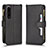 Leather Case Stands Flip Cover Holder BY2 for Sony Xperia 1 IV SO-51C Black