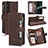 Leather Case Stands Flip Cover Holder BY2 for Sony Xperia 1 V