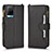 Leather Case Stands Flip Cover Holder BY2 for Vivo Y32 4G Black