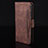 Leather Case Stands Flip Cover Holder BY2 for Xiaomi POCO C3 Brown