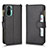 Leather Case Stands Flip Cover Holder BY2 for Xiaomi Poco M5S Black