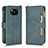 Leather Case Stands Flip Cover Holder BY2 for Xiaomi Poco X3 NFC Green