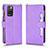 Leather Case Stands Flip Cover Holder BY2 for Xiaomi Redmi 10 4G Purple