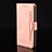 Leather Case Stands Flip Cover Holder BY2 for Xiaomi Redmi 11 Prime 5G Pink