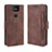 Leather Case Stands Flip Cover Holder BY3 for Asus Zenfone 6 ZS630KL Brown