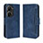 Leather Case Stands Flip Cover Holder BY3 for Asus Zenfone 9 Blue