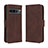 Leather Case Stands Flip Cover Holder BY3 for Google Pixel 8 Pro 5G Brown