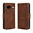 Leather Case Stands Flip Cover Holder BY3 for Google Pixel 8a 5G Brown