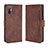 Leather Case Stands Flip Cover Holder BY3 for HTC Desire 21 Pro 5G Brown