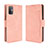 Leather Case Stands Flip Cover Holder BY3 for HTC Desire 21 Pro 5G Pink