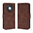 Leather Case Stands Flip Cover Holder BY3 for Huawei Enjoy 50 Pro Brown