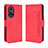 Leather Case Stands Flip Cover Holder BY3 for Huawei Honor 50 Pro 5G Red