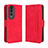 Leather Case Stands Flip Cover Holder BY3 for Huawei Honor 80 Pro 5G Red