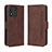 Leather Case Stands Flip Cover Holder BY3 for Huawei Honor X5 Brown