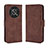 Leather Case Stands Flip Cover Holder BY3 for Huawei Honor X9 5G Brown