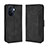 Leather Case Stands Flip Cover Holder BY3 for Huawei Nova Y70 Plus Black