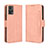 Leather Case Stands Flip Cover Holder BY3 for Motorola Moto E22 Pink