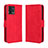 Leather Case Stands Flip Cover Holder BY3 for Motorola Moto G72 Red