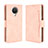 Leather Case Stands Flip Cover Holder BY3 for Nokia 6.3 Pink