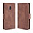 Leather Case Stands Flip Cover Holder BY3 for Nokia C01 Plus Brown