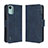 Leather Case Stands Flip Cover Holder BY3 for Nokia C12 Pro Blue