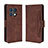 Leather Case Stands Flip Cover Holder BY3 for OnePlus 10 Pro 5G Brown