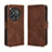 Leather Case Stands Flip Cover Holder BY3 for OnePlus 12 5G Brown